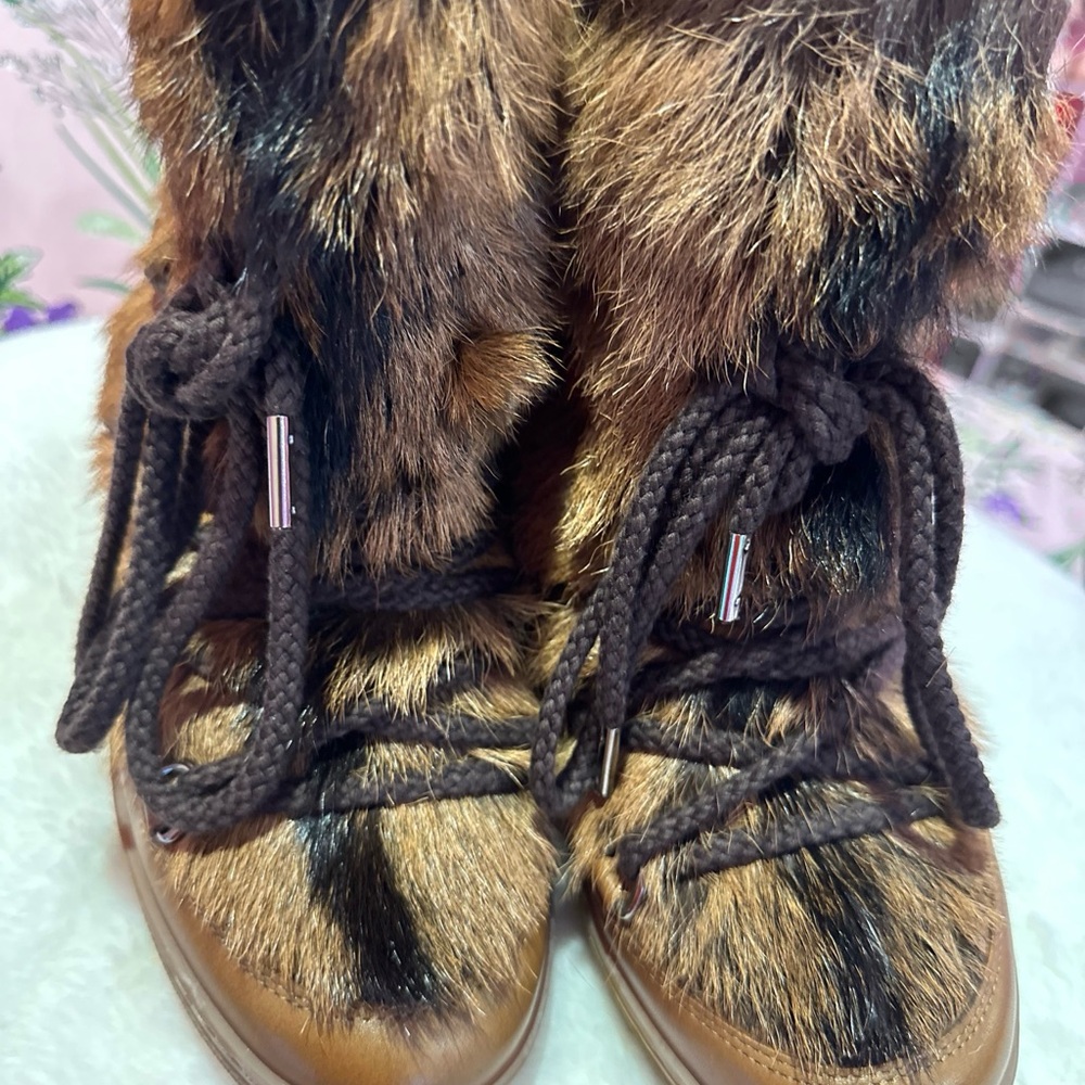 Isabel Marant Tan Fur-Lined Winter Boots - Picture 7 of 9